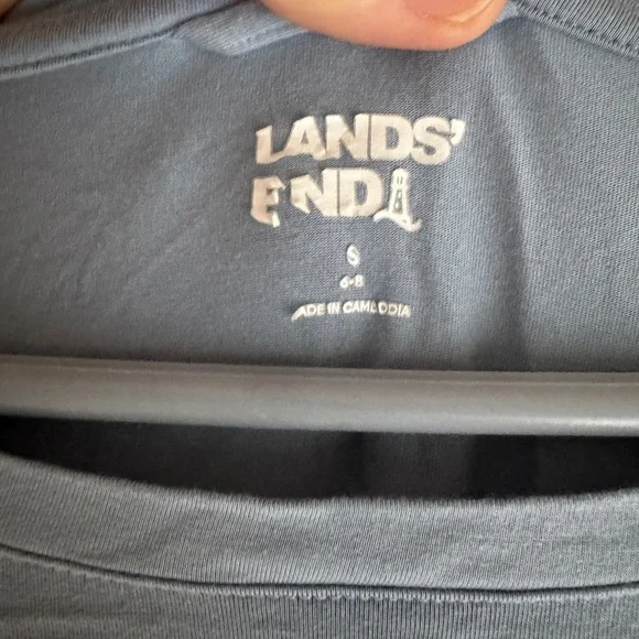 Lands' End Soft Blue Pajama Sleep Dress - Picture 4 of 6